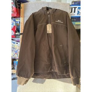 Destinations Workwear Montana Men's Heavy Work Jacket Brown Cooper Tires Sz XXL